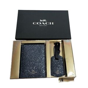 Coach Boxed Star Glitter Travel Set in Midnight Blue in Box Original Tags New
